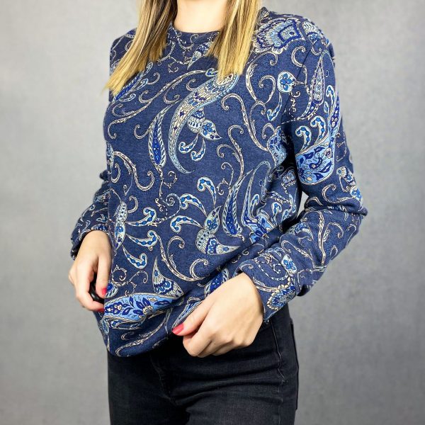ekskluzywna niebieska bluza second hand online