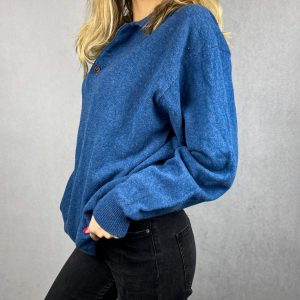 ekskluzywny niebieski sweter second hand online