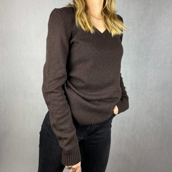 ekskluzywny brązowy sweterek second hand online