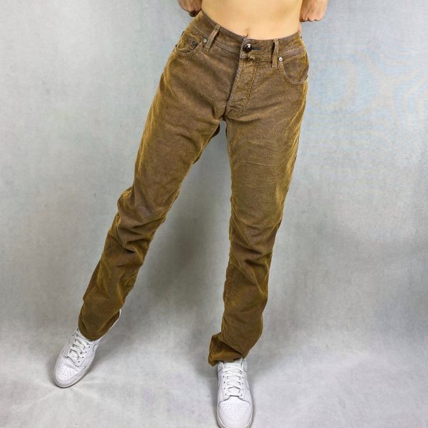 ekskluzywne sztruksowe spodnie second hand online