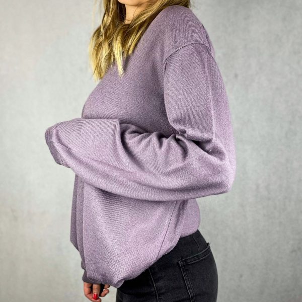 ekskluzywny fioletowy sweterek second hand online