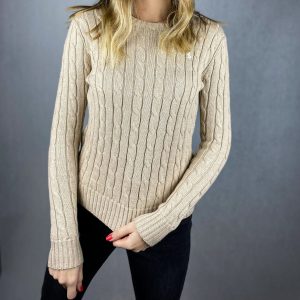 ekskluzywny beżowy sweterek second hand online