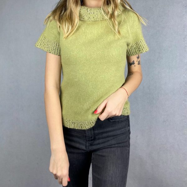 ekskluzywna bluzka z angory sweterek second hand online