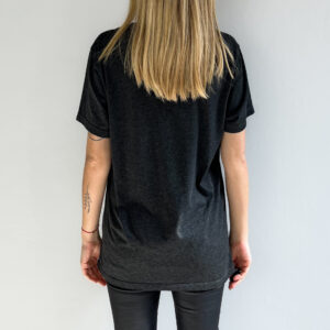 Szary t-shirt w serek Samsoe Samsoe rozmiar L